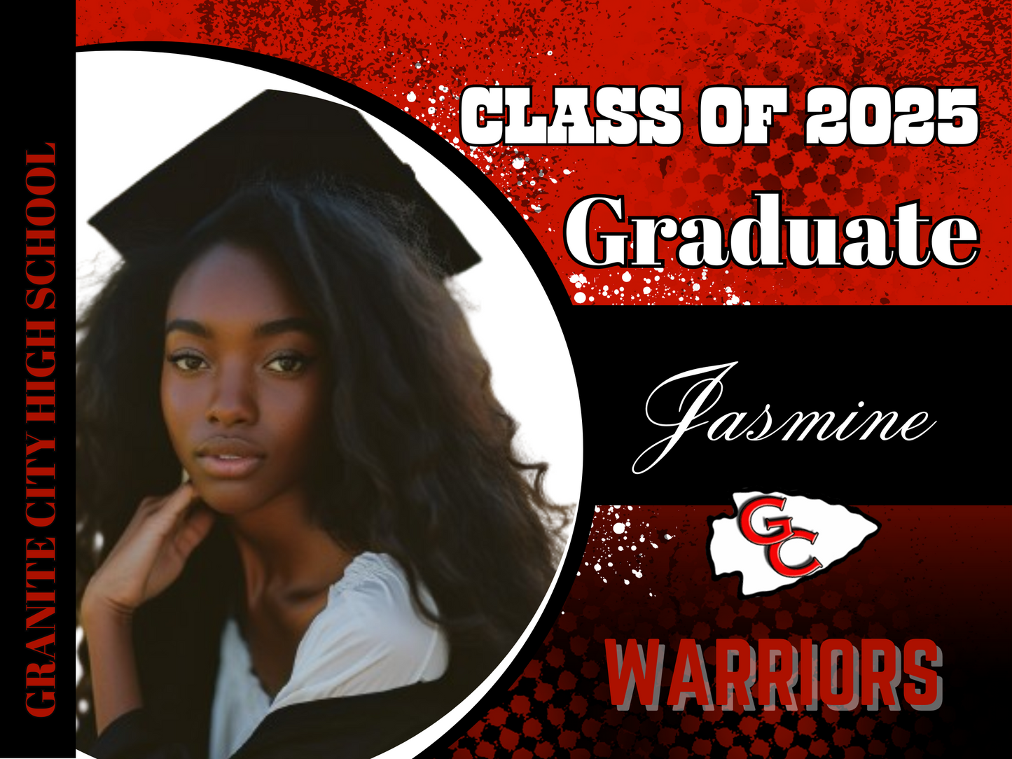 Graduation Photo Yard Sign