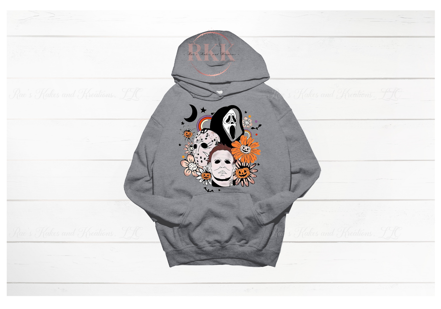 Horror Friends with Flowers Hoodie