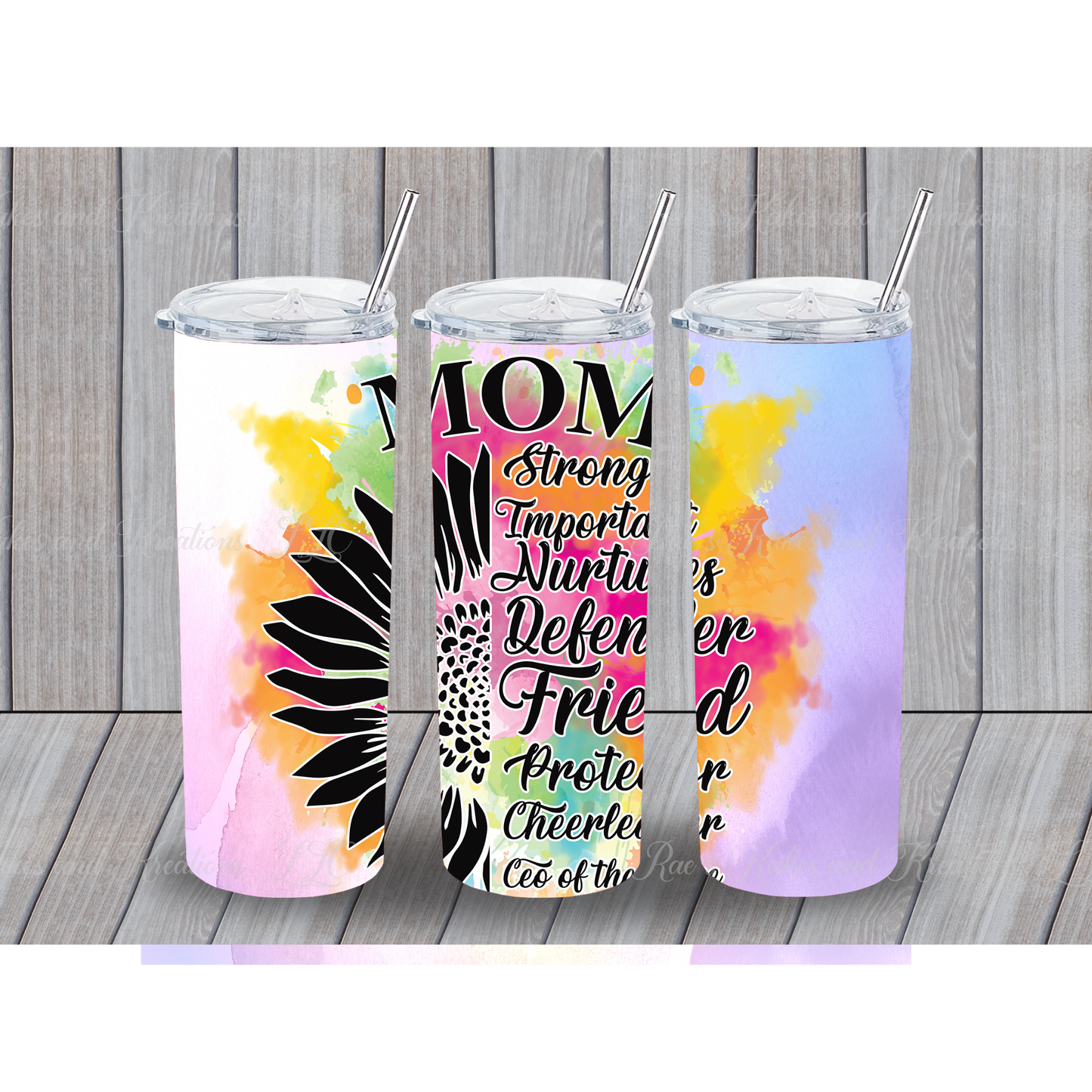 Mom Watercolor Sunflower, Mother's Day Tumbler