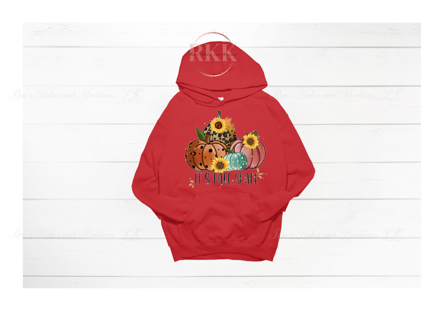 It's Fall Yall, Pumpkins with Sunflowers Hoodie