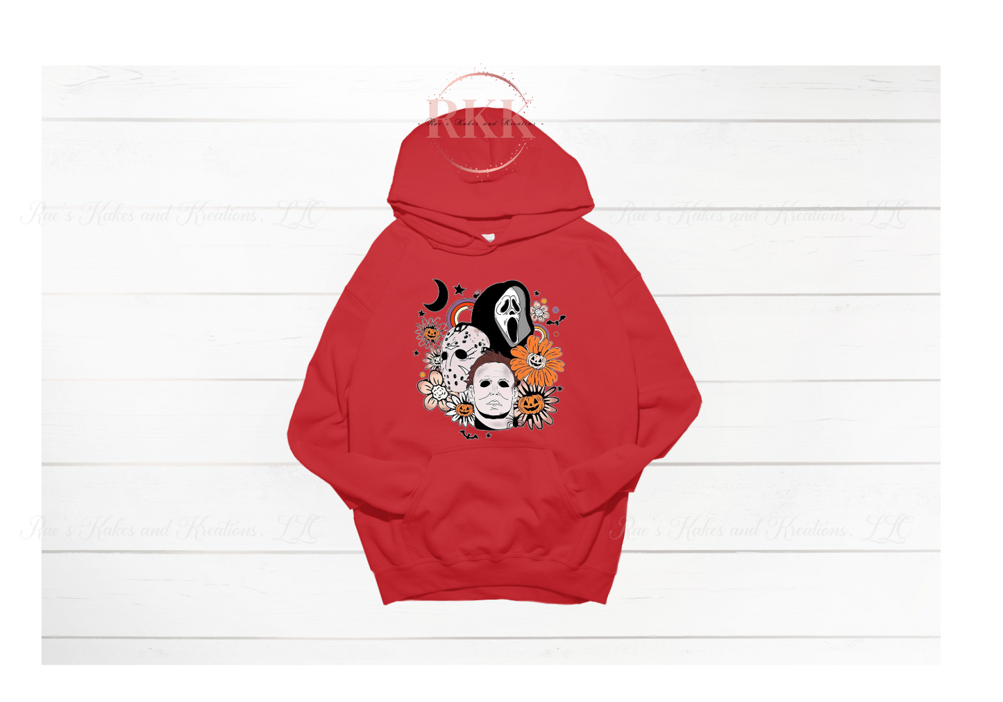 Horror Friends with Flowers Hoodie