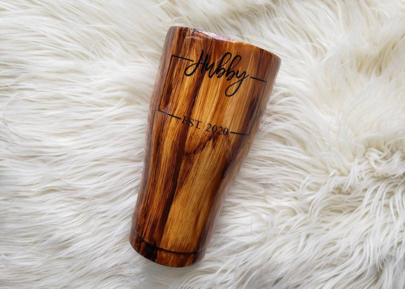 Woodgrain Hubby Tumbler
