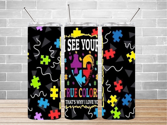 20 oz. Autism True Colors Tumbler