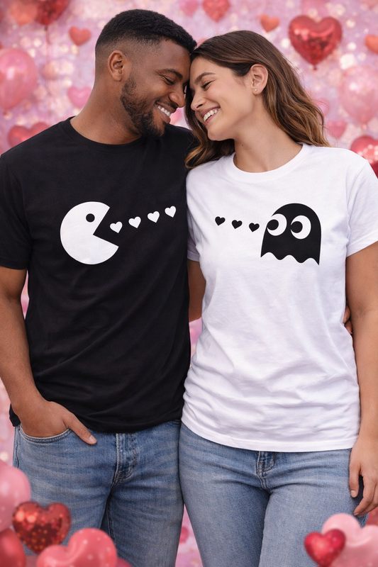 Mr. And Mrs. Pacman Theme Tshirt