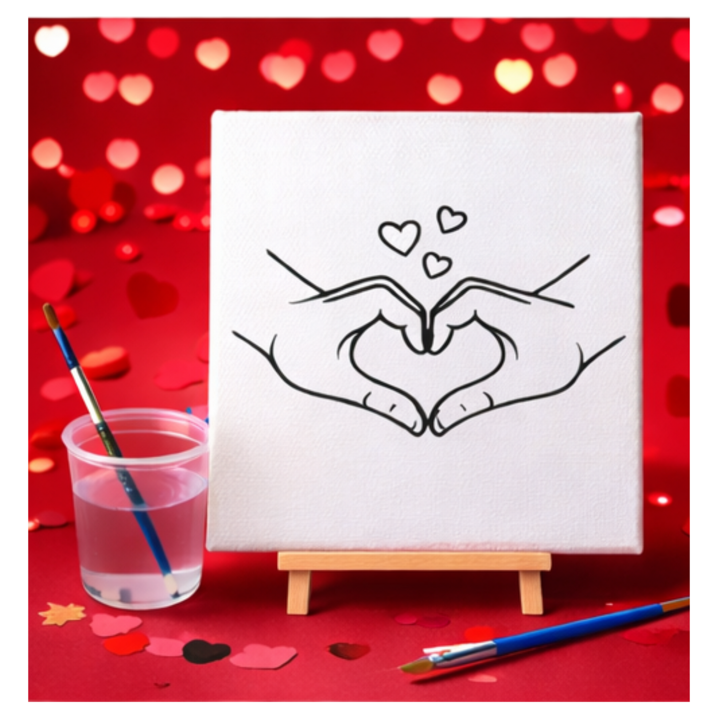 Valentine’s Paint and Sip Canvas Kits