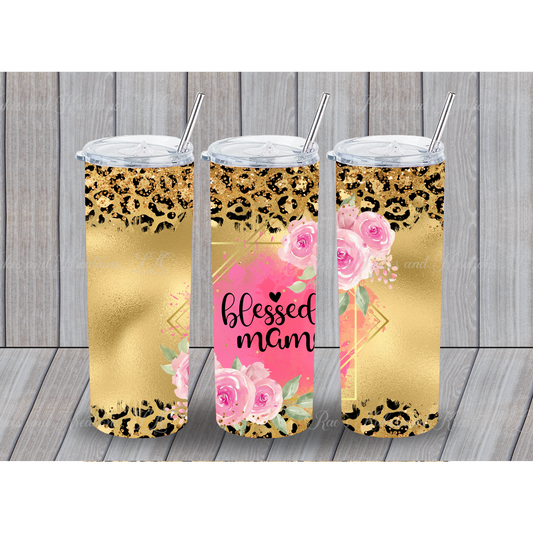 Blessed Mama, Mother's Day Tumbler