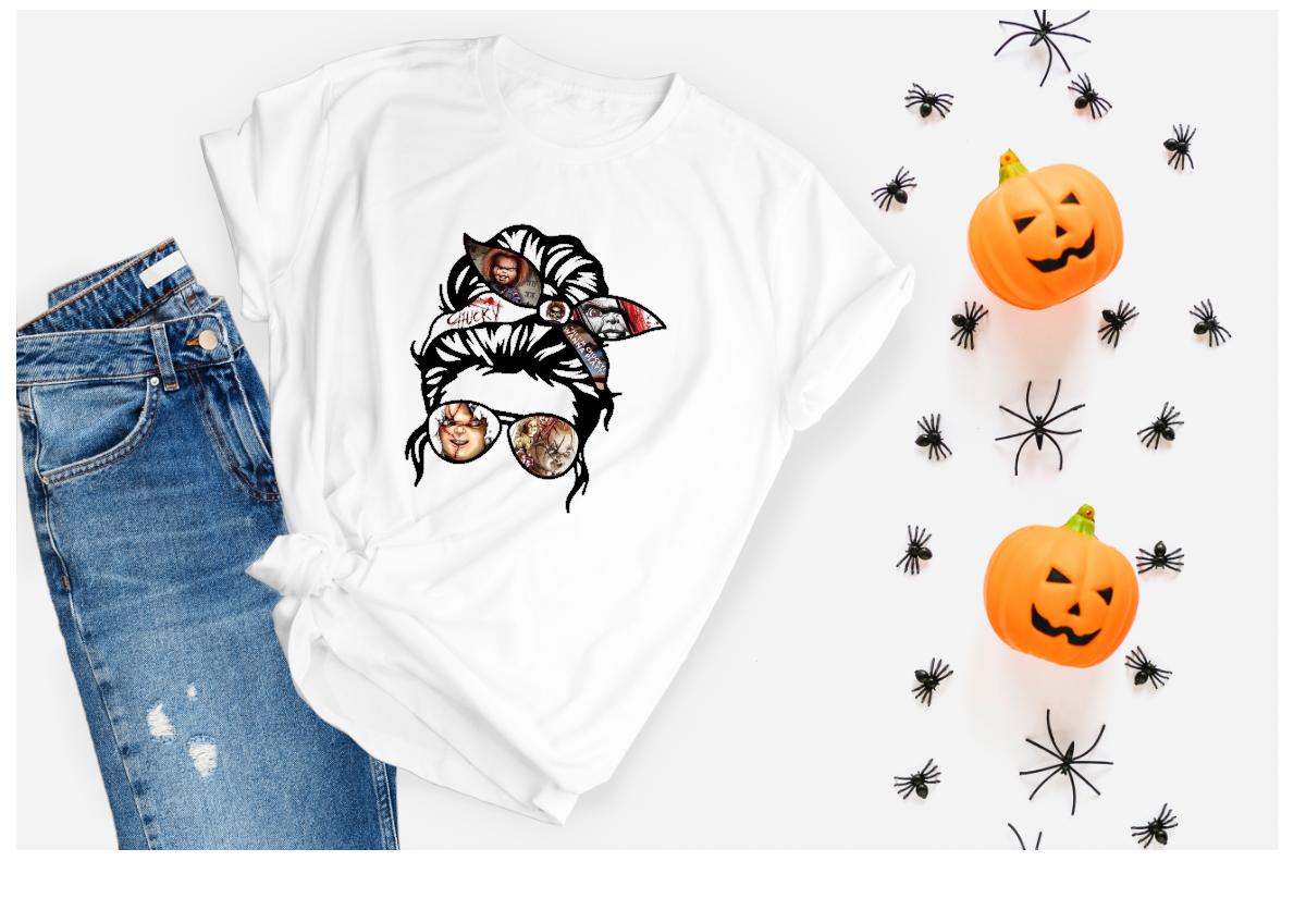 Chucky Lady Skeleton, Halloween T- Shirt