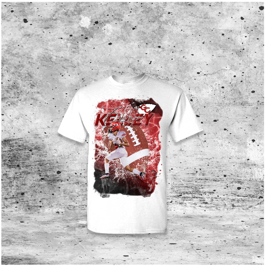 Water Splatter Football Theme Tee